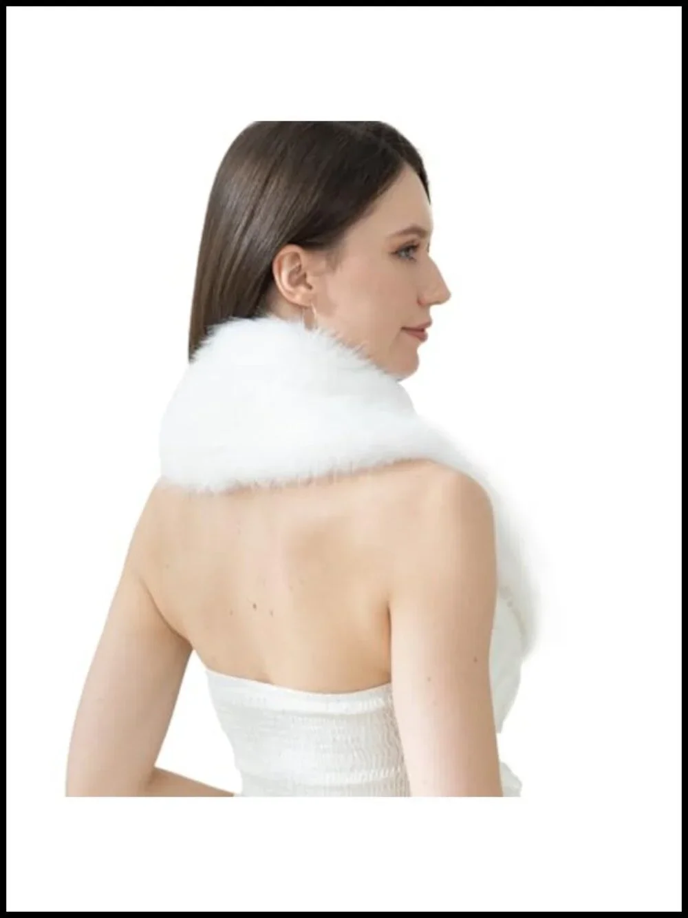 Faux Fur Scarf Neck Collar Warmer Stole Shawl Evening Wrap Winter Luxury